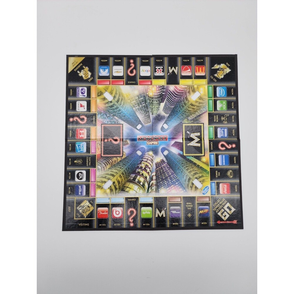 Monopoly Empire 2013 Game Board Only Replacement Part Hasbro Black City Skyline